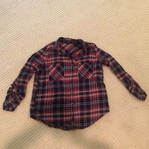 Ambiance Long Sleeve Red/Blue Flannel